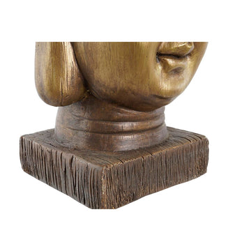 Blumentopf DKD Home Decor Fiberglas Gold Buddha Orientalisch (25 x 25 x 36 cm)