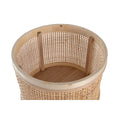 Planter DKD Home Decor Natural Black Metal Rattan Scandinavian (20 x 20 x 58,5 cm)