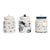 Boîte DKD Home Decor 12 x 12 x 16 cm Bleu Blanc Dolomite (3 Unités)