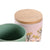 Tin DKD Home Decor 11,5 x 11,5 x 12 cm Floral Pink Green Bamboo Stoneware Shabby Chic (2 Units)