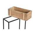 Set of Planters DKD Home Decor 50 x 24 x 80 cm Natural Black Metal Wood