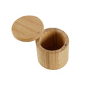 Salt Shaker with Lid DKD Home Decor Natural Bamboo 8,5 x 8,5 x 8,5 cm