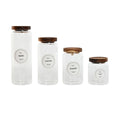 4 Tubs Home ESPRIT Natural Acacia Borosilicate Glass 1 L 1,3 L 1,7 L 10 x 10 x 29,5 cm