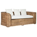 Gartenbank Home ESPRIT Weiß Braun natürlich Rattan 174 x 88 x 69 cm