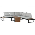 Wohnzimmer Sitzgruppe mit Tisch Home ESPRIT Aluminium 227 x 159 x 64 cm