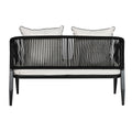 Table Set with 3 Armchairs Home ESPRIT Black Crystal Steel 123 x 66 x 72 cm