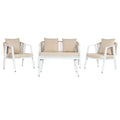 Ensemble Table avec 3 Sièges Home ESPRIT Blanc Acier 123 x 66 x 72 cm