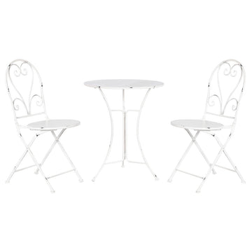 Ensemble Table + 2 Chaises Home ESPRIT Blanc 60 x 60 x 70 cm