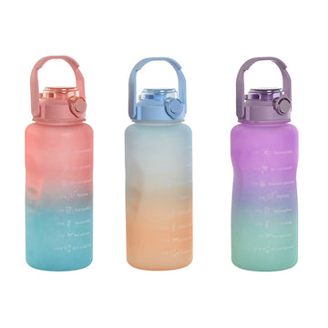 Water bottle Home ESPRIT Blue Pink Turquoise Lilac polypropylene PET 2 L (3 Units)