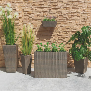 Plant pot Marlene Rattan 42 x 42 x 90 cm