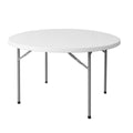 Folding Table White HDPE 120 x 120 x 74 cm