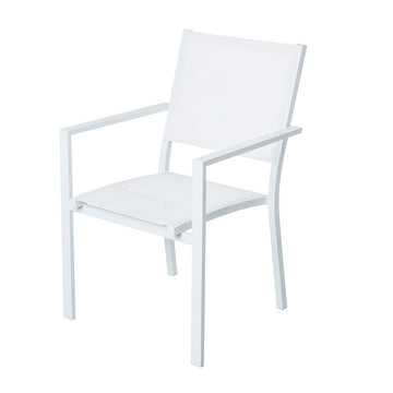 Chaise de jardin Thais 55,2 x 60,4 x 86 cm Aluminium Blanc