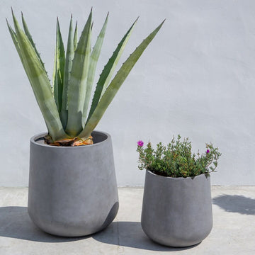 Set of Planters Samos Grey 60 x 60 x 60 cm (2 Units)