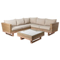 Gartenbank Patsy Holz Rattan 235 x 230 x 64,5 cm