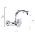 Mixer Tap EDM 01145 Silver Stainless steel Brass Zinc 21 x 19 cm