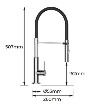 Mixer Tap EDM 01196 BERMEO Silver Brass Zinc