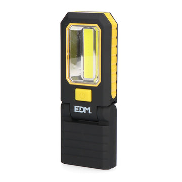 Lampe Torche LED EDM Cob XL Accroche Aimant Jaune ABS 200 Lm