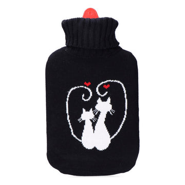 Hot Water Bottle EDM Black Black/White Wool (2 L)