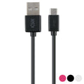 Cable KSIX BXCUSB01 Micro USB 1 m Black