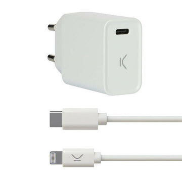 USB Polnilec Iphone KSIX Apple-compatible Bela