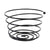 Fruit Bowl Viejo Valle Black Spiral Ø 26 x 17 cm (2 Units)