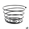 Fruit Bowl Viejo Valle Black Spiral Ø 26 x 17 cm (2 Units)