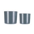 Set of pots Ibergarden CILINDRO-22-27-A Anthracite Clay Ø 22 cm Ø 27 cm 22 x 22 x 19 cm 27 x 27 x 23 cm 2 Pieces