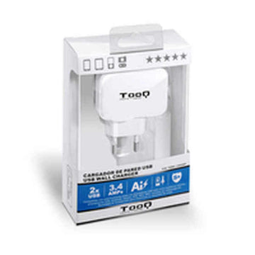 Wandladegerät TooQ TQWC-1S02WT USB x 2 17W Weiß 17 W