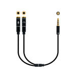 Câble Audio Jack (3,5 mm) Coupleur NANOCABLE 10.24.1202 30 cm Noir