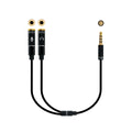 Audio Jack (3.5 mm) Splitter Cable NANOCABLE 10.24.1202 White Black
