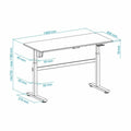 Bureau TooQ TQESSD01-BK Noir Acier (140 x 60 cm)