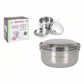 Round Lunch Box with Lid Quttin Stainless steel Steel 17 cm (12 Units) (Ø 17 cm)