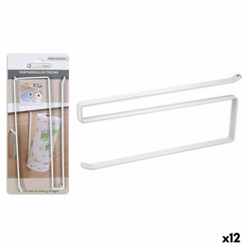 Küchenpapierrollenhalterung Confortime Weiß Metall 26 x 10 x 1,3 cm (12 Stück)
