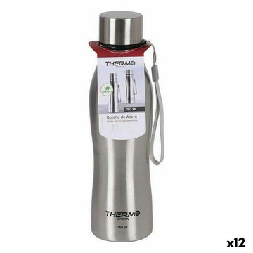 Flasche ThermoSport Stahl Silberfarben (12 Stück)