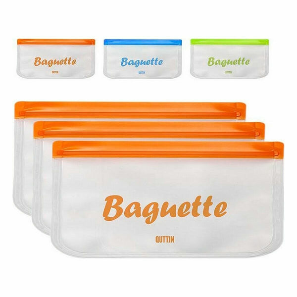 Ensemble de sac alimentaire réutilisable Quttin 30 x 15 cm (3 Unités)