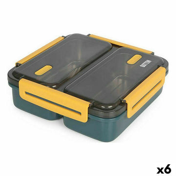 Hermetic Lunch Box ThermoSport Double Steel Plastic 19,8 x 19,8 x 6,3 cm (6 Units)