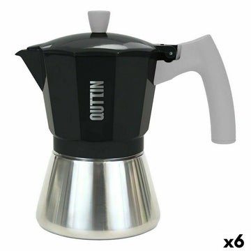 Cafetière Italienne Quttin 9 Tasses Aluminium Acier 450 ml (6 Unités)