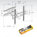 Stenski nosilec za TV z roko Axil AC0593E 26"-65" 30 Kg 26" 30 Kg