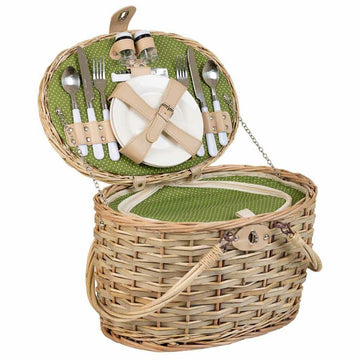 Picnic Basket Alexandra House Living Grey Natural wicker