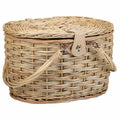 Picnic Basket Alexandra House Living Grey Natural wicker