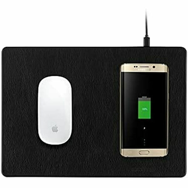 Tapis de Souris avec Chargeur Sans Fil Qi MiniBatt Power Pad Noir