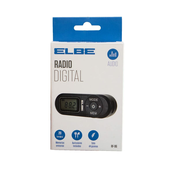 Prenosni Radio Digitalen ELBE RF96 Črna FM Mini