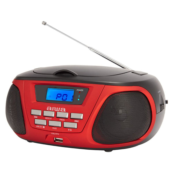 Radio CD Bluetooth MP3 Aiwa BBTU300RD    5W Rdeča Črna