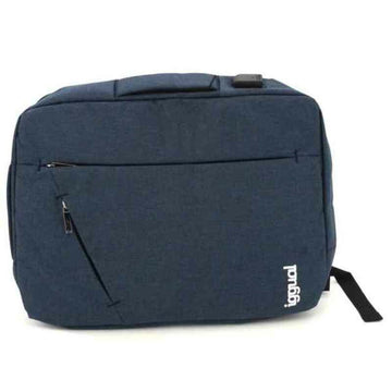 Laptop Backpack iggual IGG317051 Impermeable Anti-theft Blue