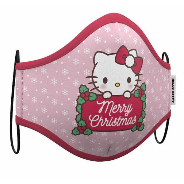 Wiederverwendbare Stoff-Hygienemaske Hello Kitty Weihnachten 2 Stücke Bunt