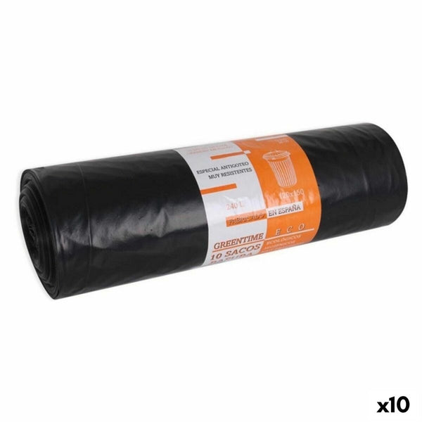 Sacs à ordures Eco Green Time 48955 Noir (10 Unités) (10 uds)