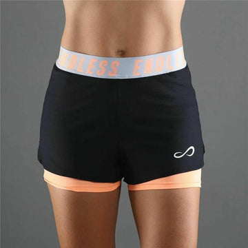 Sports Shorts for Women Endless Tech Iconic Orange Black
