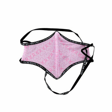 Hygienic Reusable Fabric Mask Lola Casademunt Black Pink Hearts