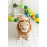 Fluffy toy Crochetts AMIGURUMIS MAXI Brown Lion 84 x 57 x 32 cm