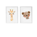 Sheets Crochetts 30 x 42 x 1 cm Bear Giraffe 2 Pieces